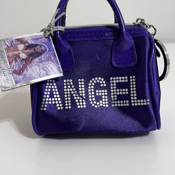 Victoria's Secret Purple Dream ANGEL Mini Purse Bag Keychain - Picture 3 of 15